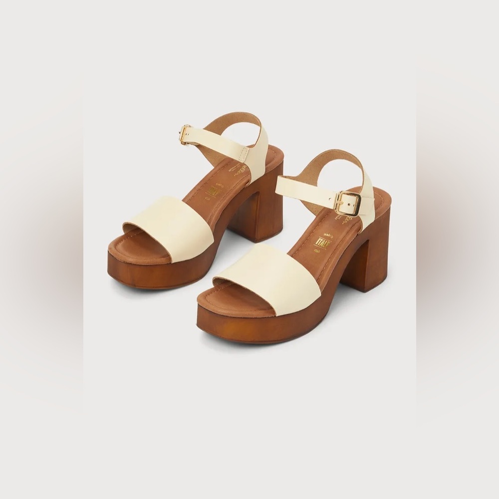 Seychelles Manila Sandal in Cream Leather Size 11